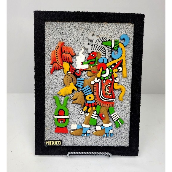 Aztec God of Wind Mythological God Ehecatl Volcanic Stone 3D Wall Art Mexico - Picture 4 of 13